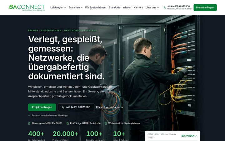 Screenshot of baconnect.de