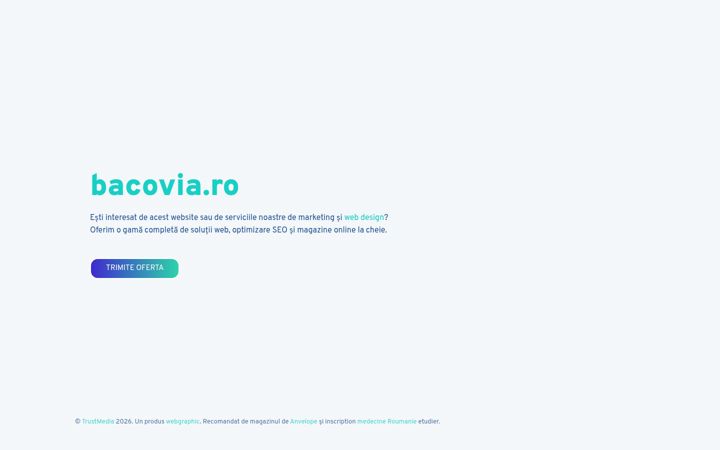 Screenshot of bacovia.ro