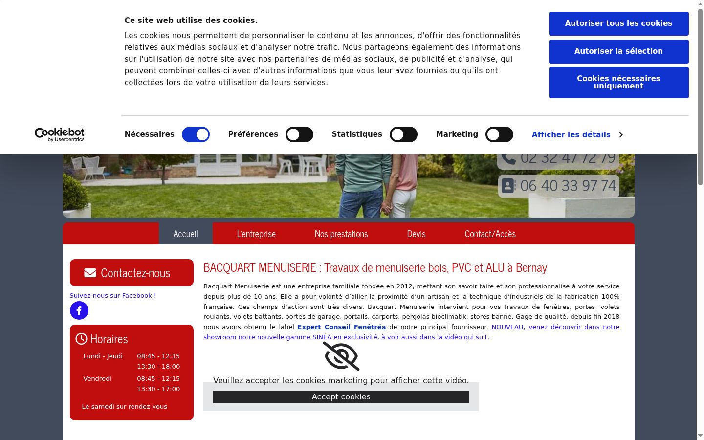 Screenshot tal-banner tal-kunsens muri qabel kwalunkwe interazzjoni
