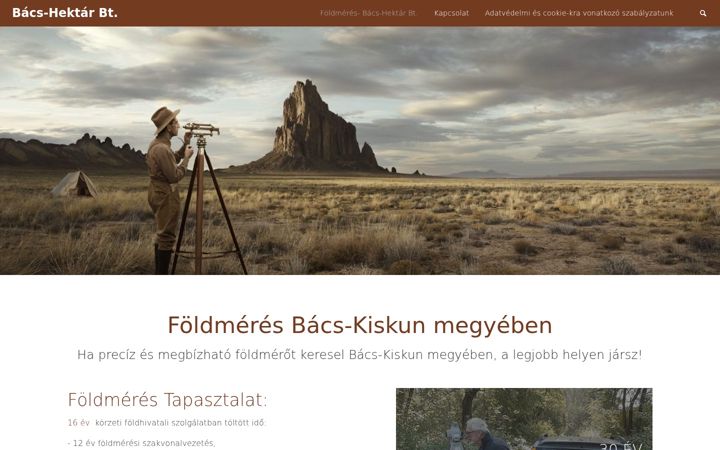 Screenshot of bacs-hektar.hu