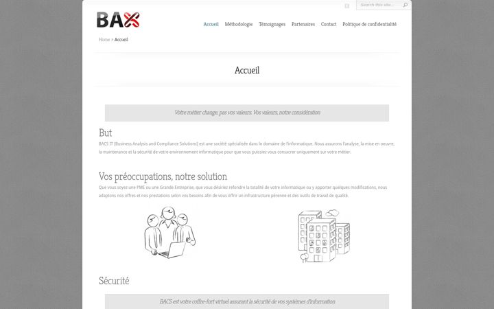 Screenshot of bacs-it.ch