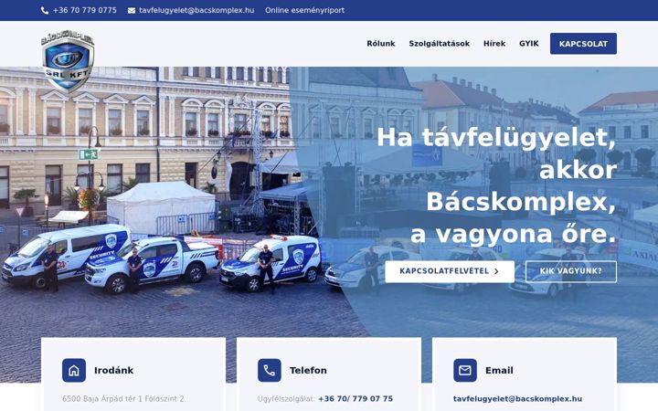 Screenshot of bacskomplexsrl.hu