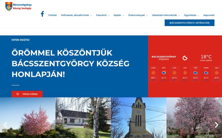 Screenshot of bacsszentgyorgy.hu