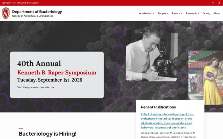 Screenshot of bact.wisc.edu