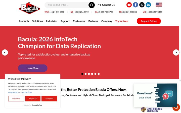 Screenshot of baculasystems.com