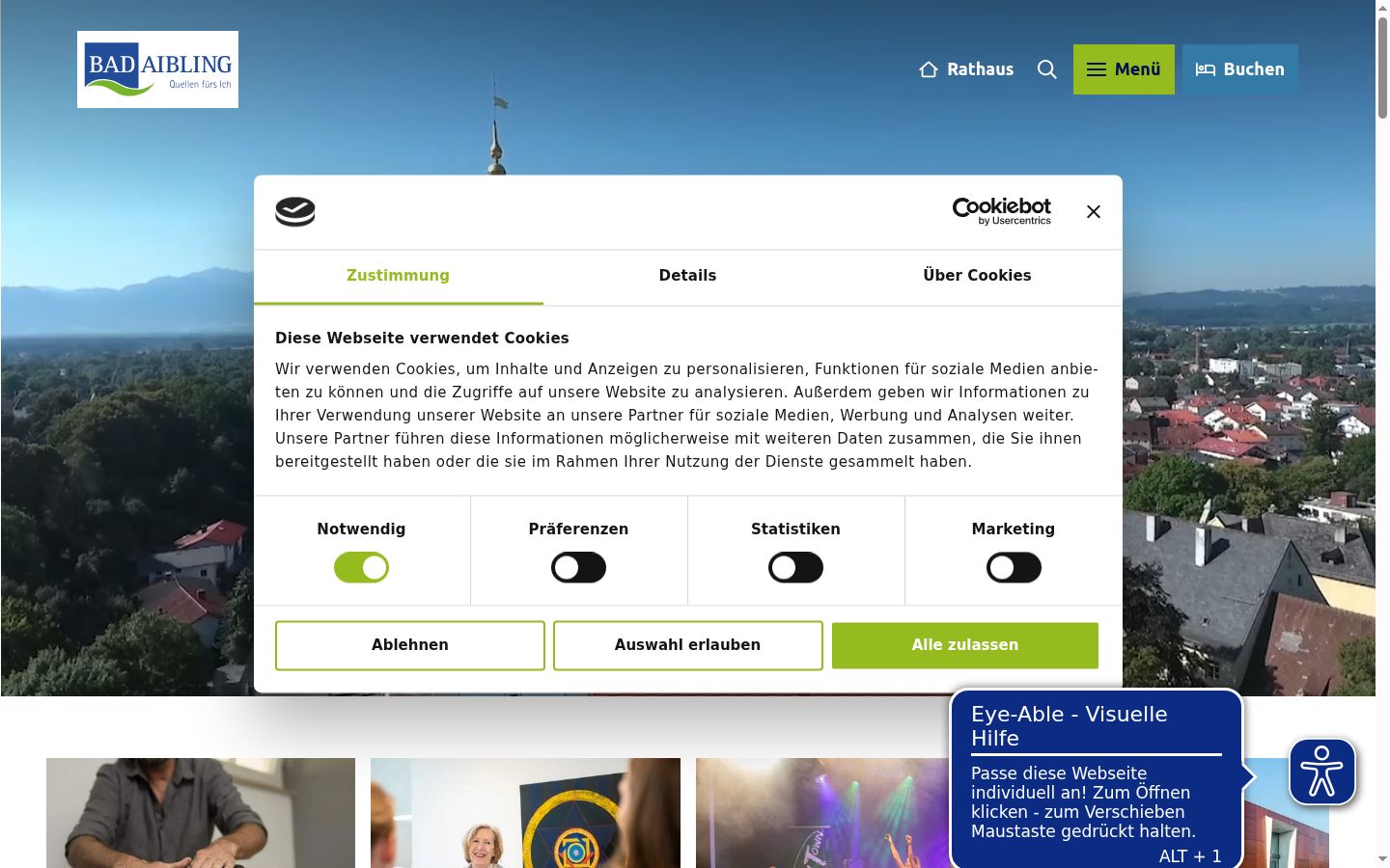 Snímka obrazovky banera súhlasu zobrazeného pred akoukoľvek interakciou