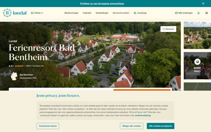 Screenshot of bad-bentheim.nl