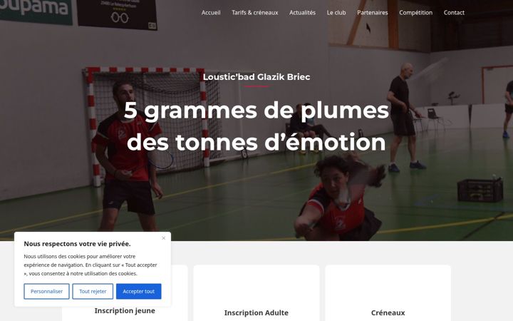 Capture d'écran de bad-briec.fr