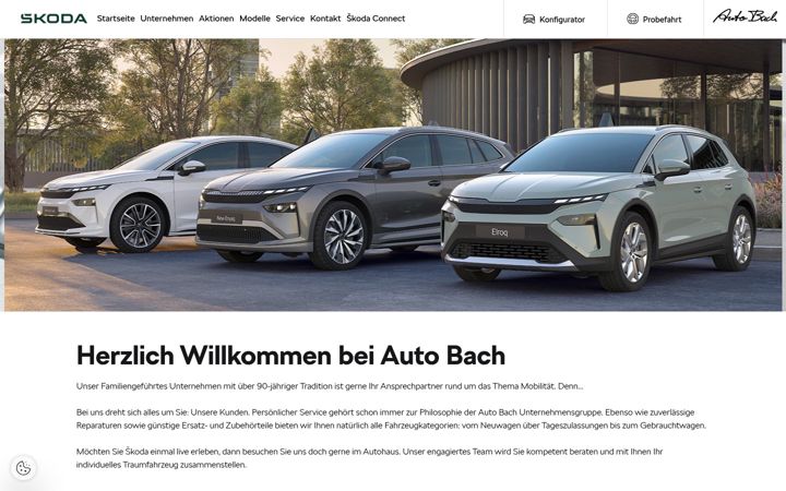 Screenshot of bad-camberg.skoda-auto.de