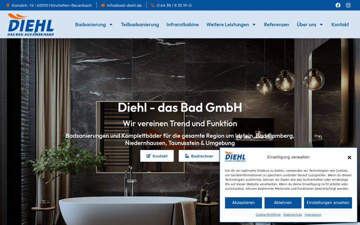 Screenshot von bad-diehl.de