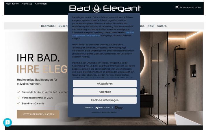 Screenshot von bad-elegant.de