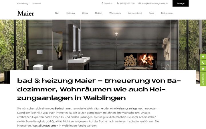Screenshot of bad-heizung-maier.de