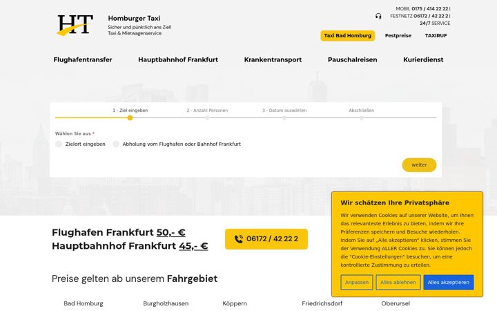 Screenshot of bad-homburg-taxi.de
