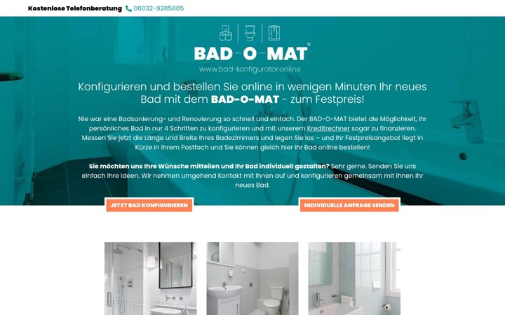 Screenshot von bad-konfigurator.online