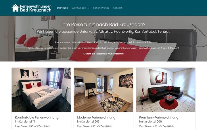 Screenshot of bad-kreuznach-ferienwohnungen.de