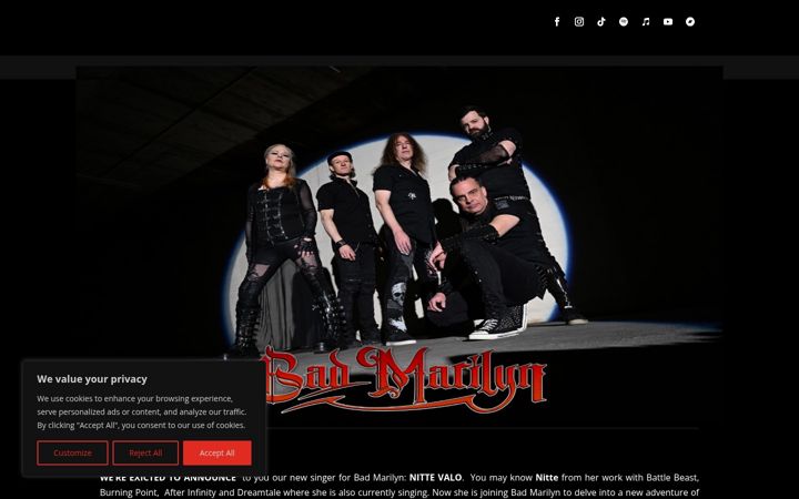Screenshot of bad-marilyn.com