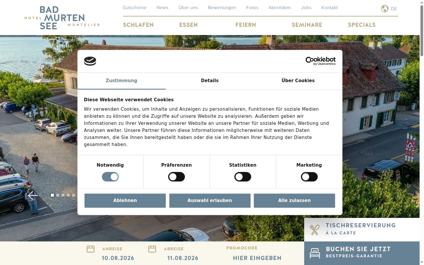 Screenshot tal-banner tal-kunsens muri qabel kwalunkwe interazzjoni