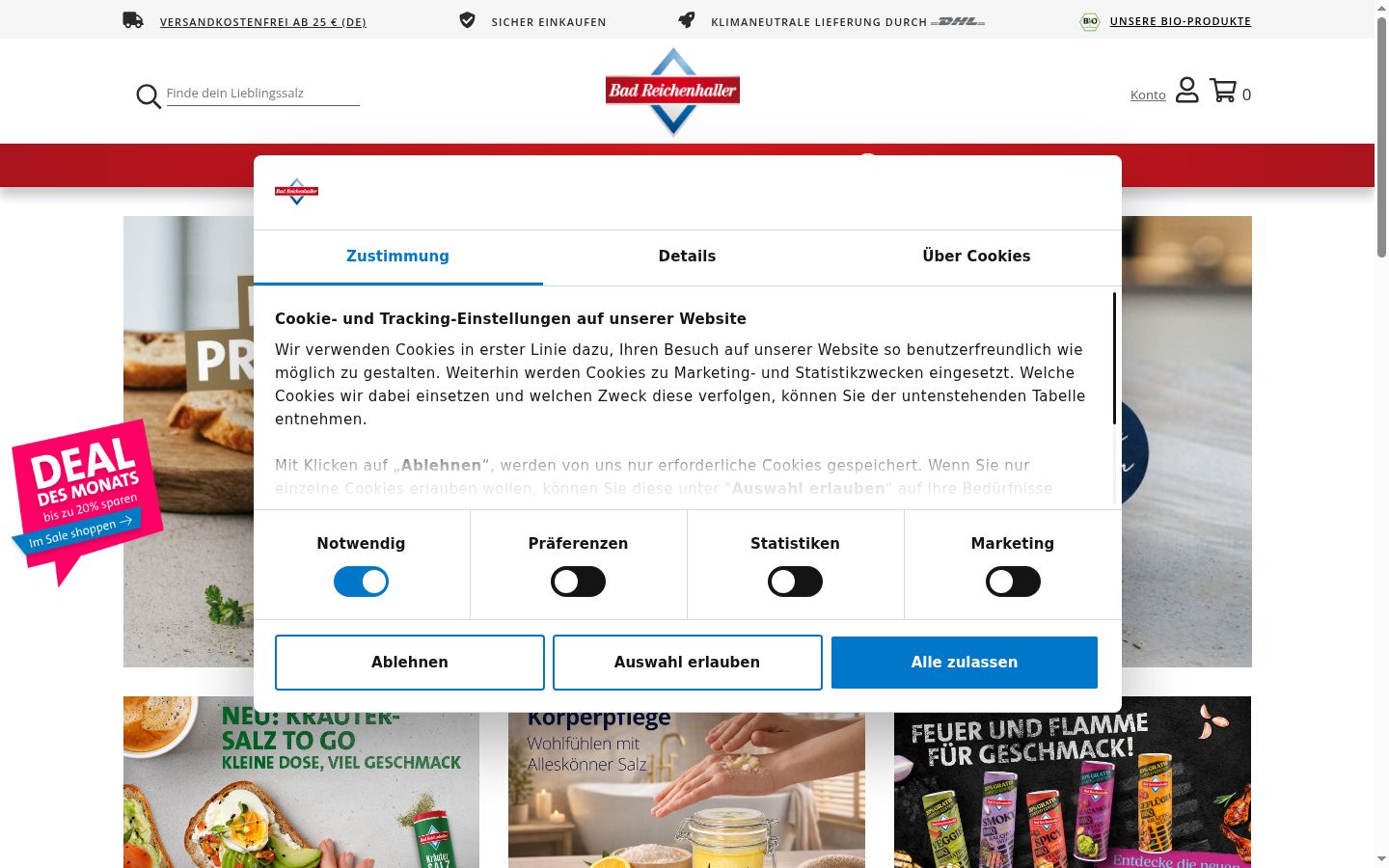 Zrzut ekranu banera zgody wyświetlanego przed jakąkolwiek interakcją