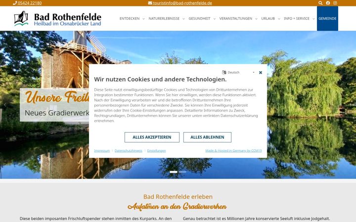 Screenshot ta' bad-rothenfelde.de