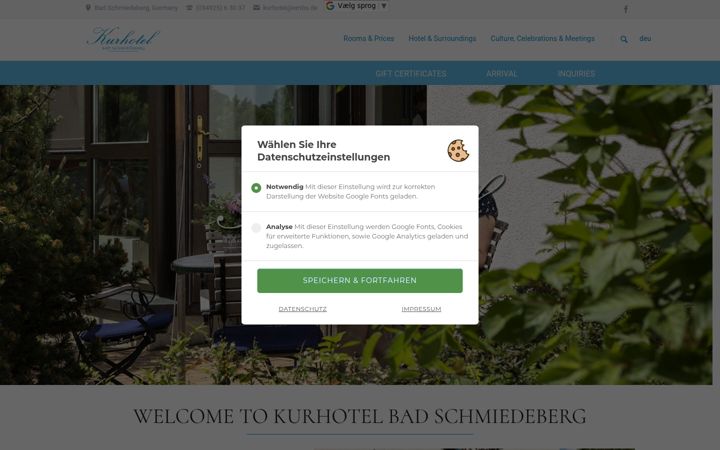 Screenshot of bad-schmiedeberg-kurhotel.de