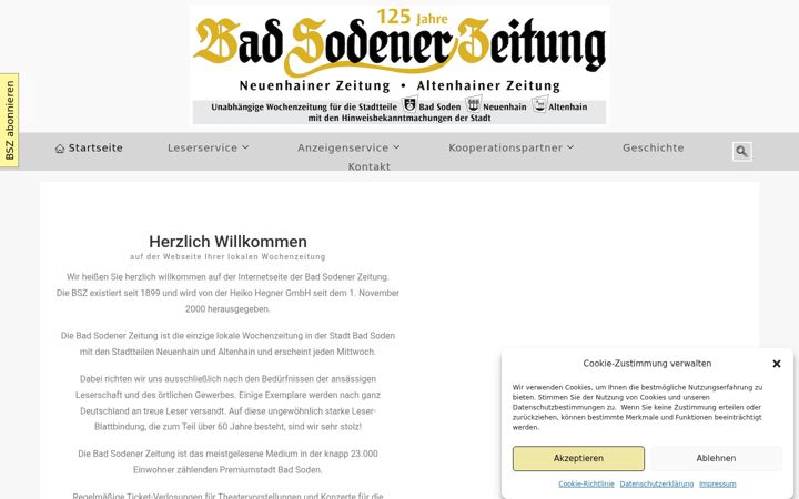 Ekrano kopija bad-sodener-zeitung.de
