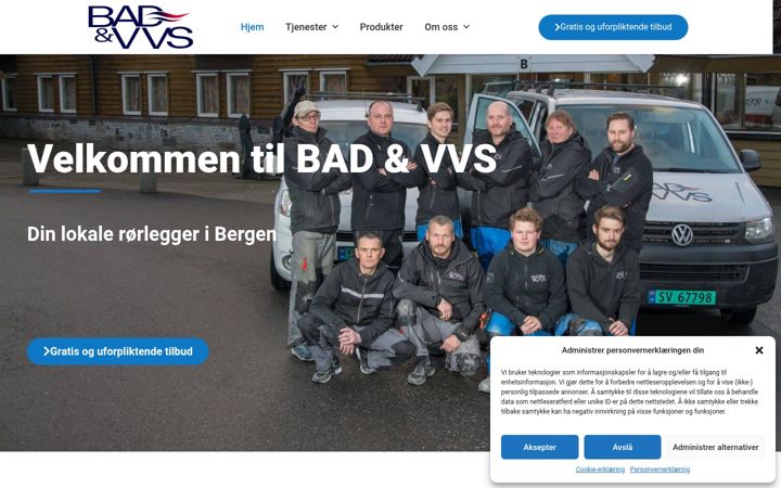 Screenshot of bad-vvs.no