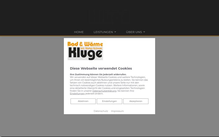 Screenshot of bad-waerme-kluge.de