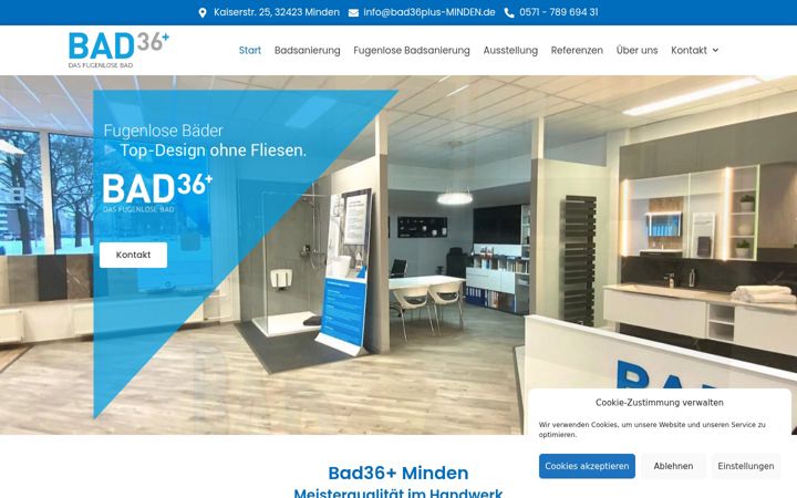Screenshot ta' bad36plus-minden.de