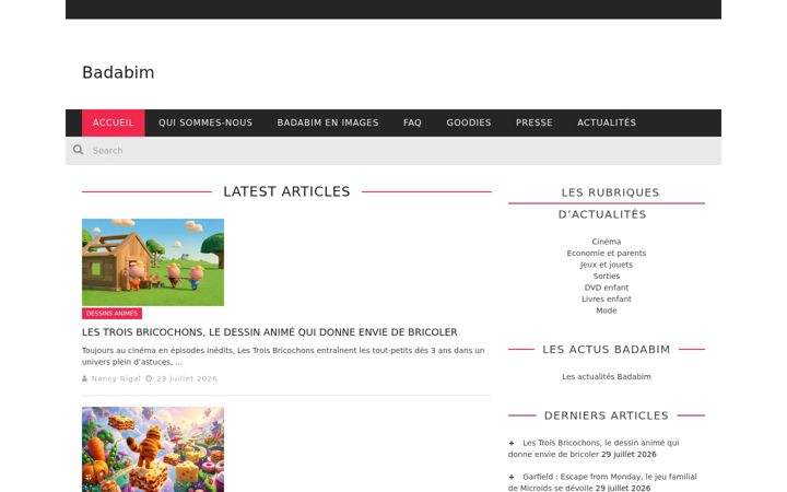Screenshot of badabim.fr