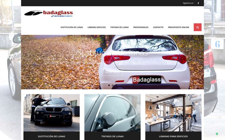 Screenshot of badaglass.com