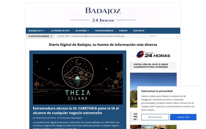 Screenshot of badajoz24horas.com