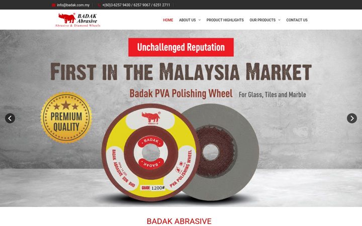 Screenshot of badak.com.my