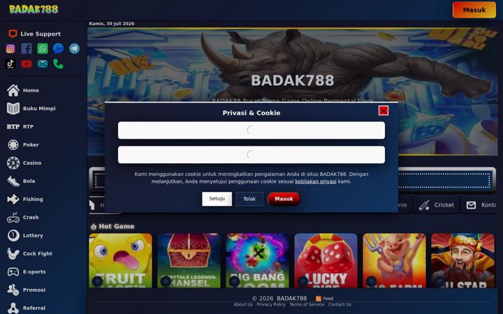 Screenshot of badak788.com