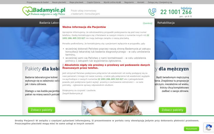 Screenshot of badamysie.pl