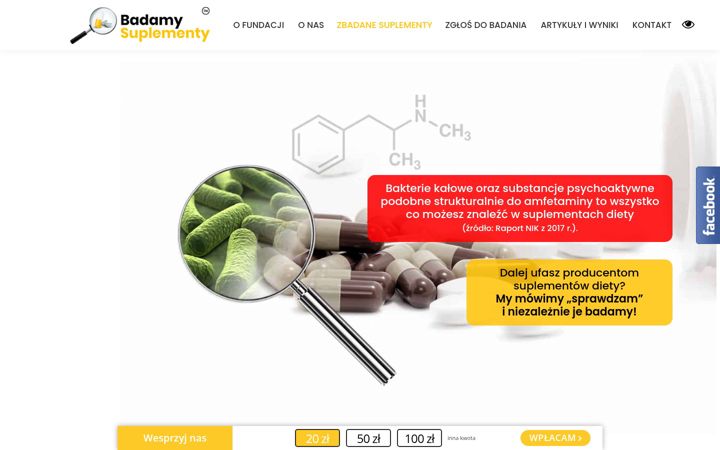 Screenshot of badamysuplementy.pl