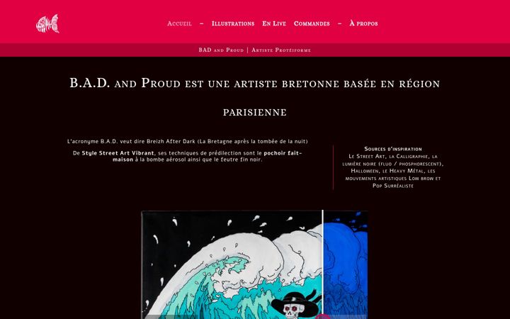 Screenshot of badandproud.com