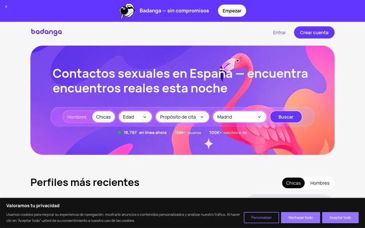 Screenshot of badanga.es