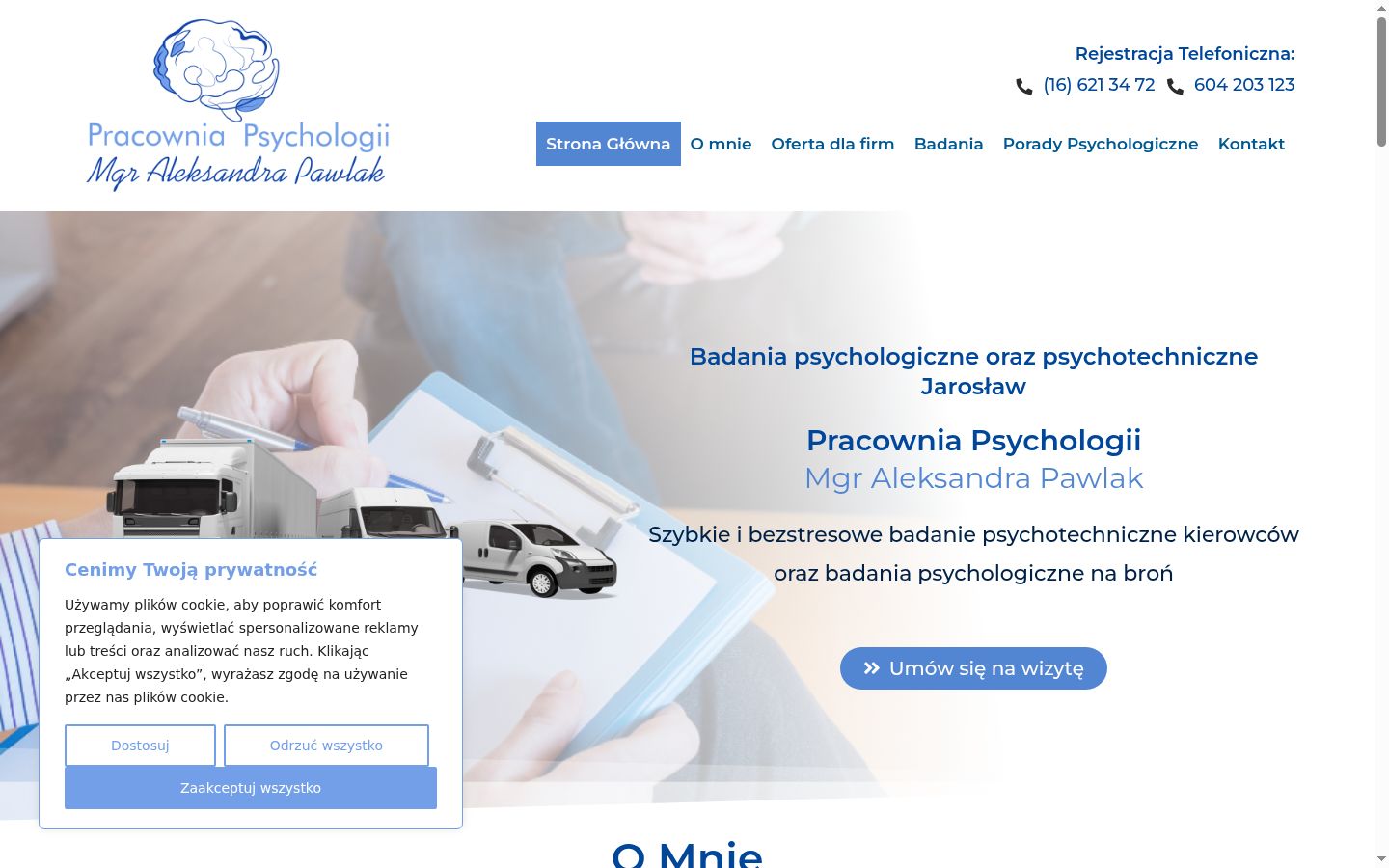 Zrzut ekranu banera zgody wyświetlanego przed jakąkolwiek interakcją