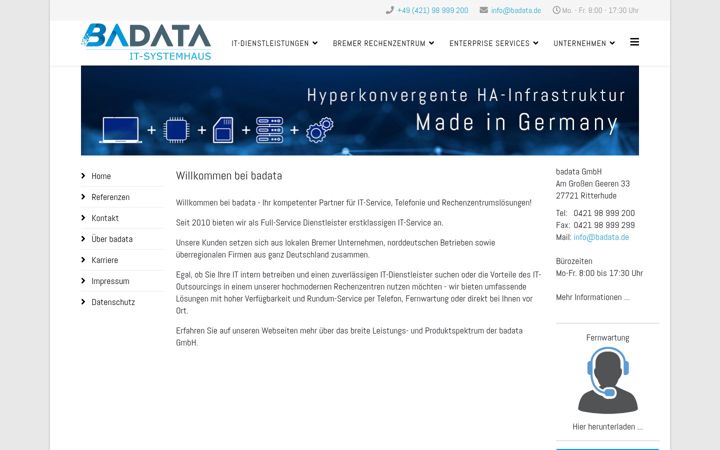 Screenshot ta' badata.de