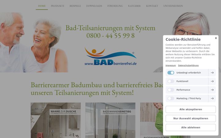 Screenshot of badbarrierefrei.de