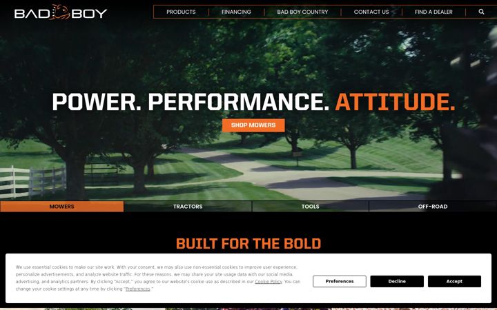 Screenshot of badboycountry.com