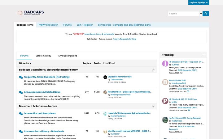 Screenshot of badcaps.net