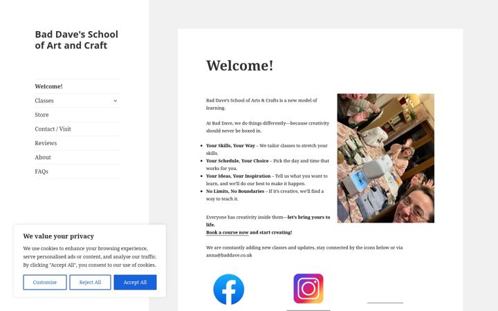 Screenshot of baddave.co.uk