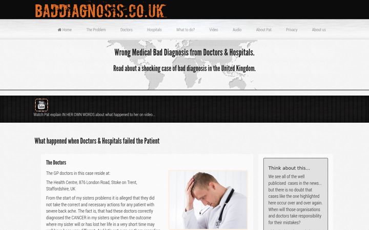 Screenshot of baddiagnosis.co.uk