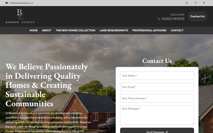 Screenshot of baddowestates.co.uk