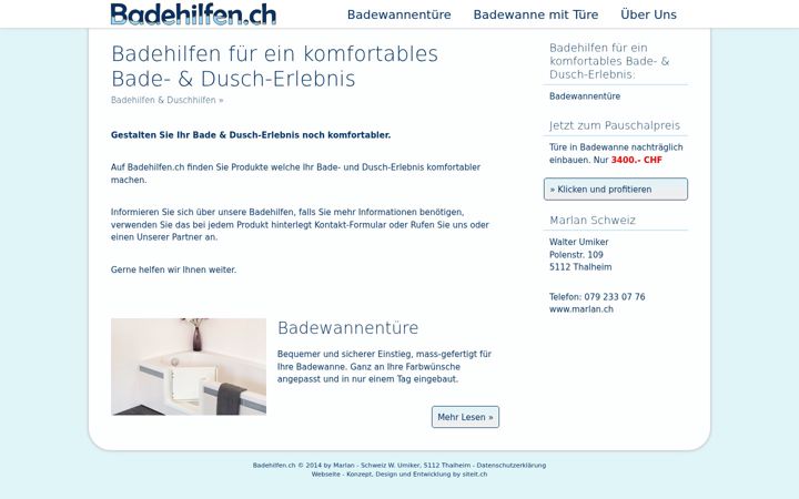 Screenshot of bade-hilfen.ch
