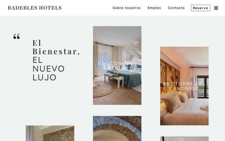 Screenshot of badebleshotels.com