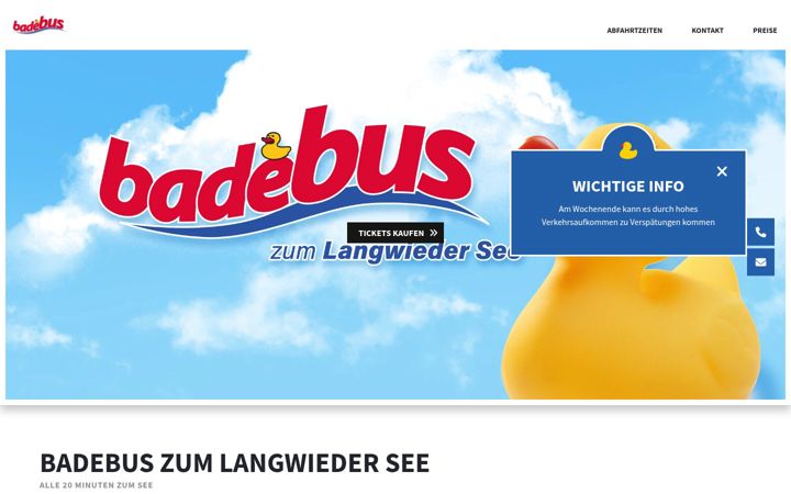 Screenshot of badebus.com