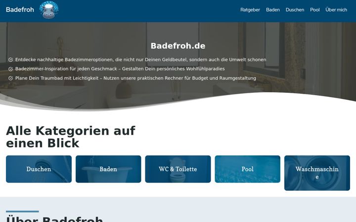 Screenshot of badefroh.de