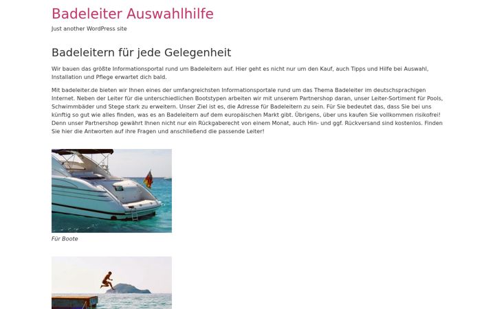Screenshot of badeleiter.de